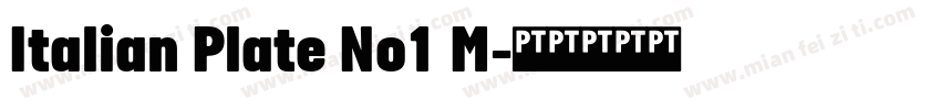 Italian Plate No1 M字体转换
